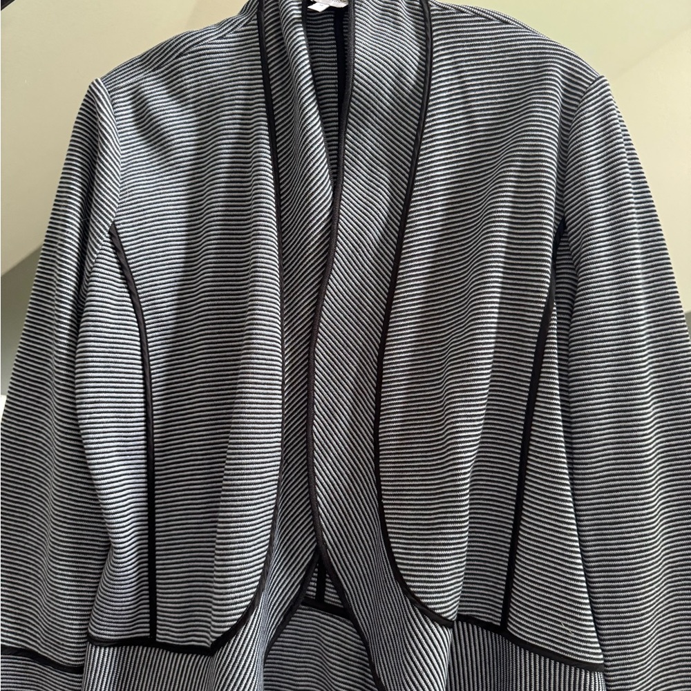 Armani Collezioni Black and White Striped Jacket